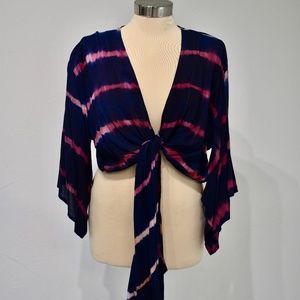 Cropped Tie Kimono
